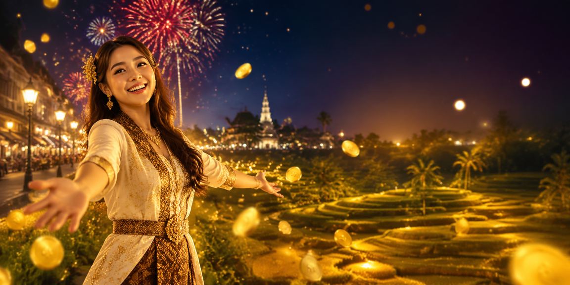Suasana festival malam dengan pemain aktif bertaruh casino online di acara ramai